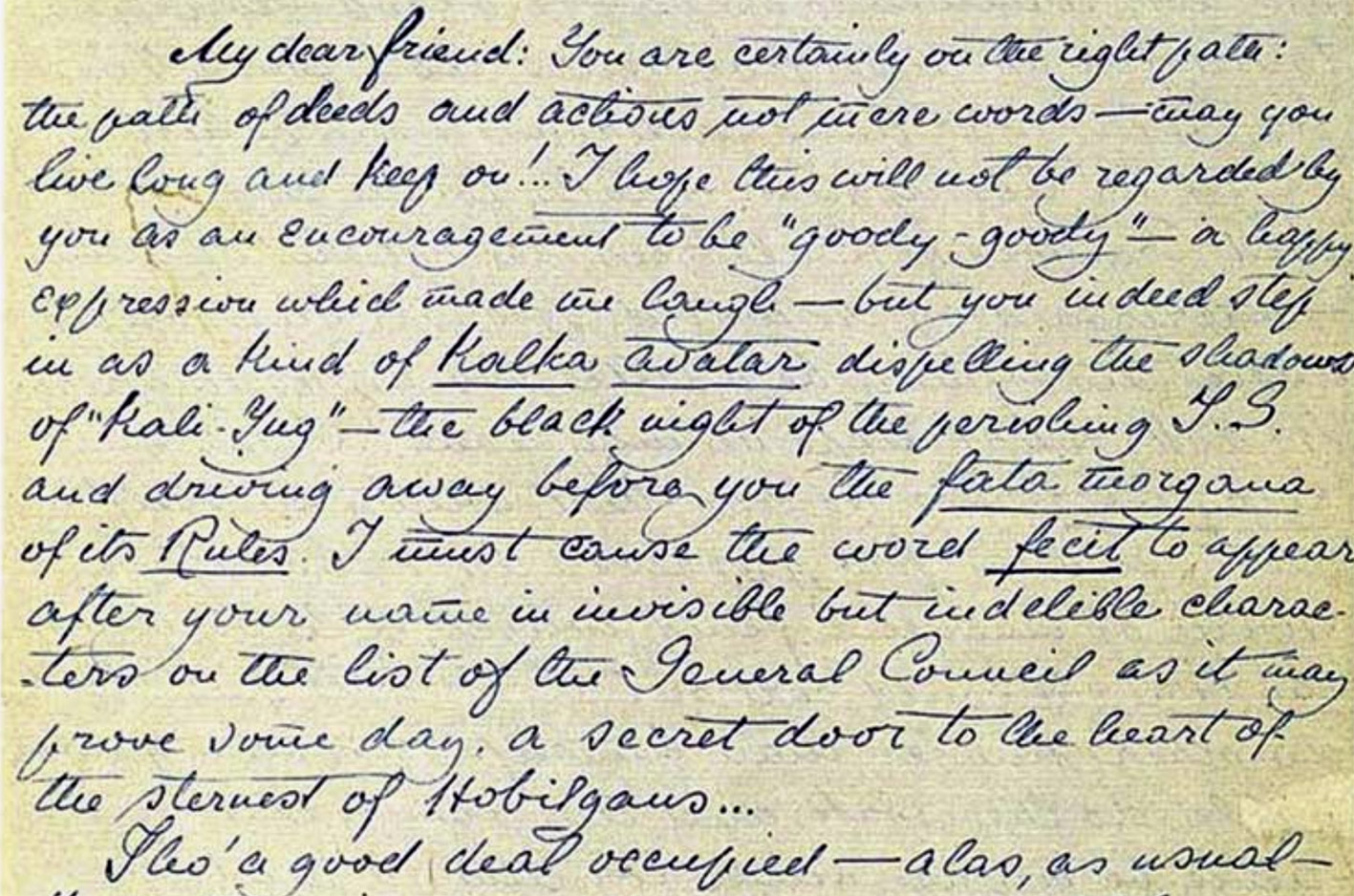 Brief von Meister Kuthumi